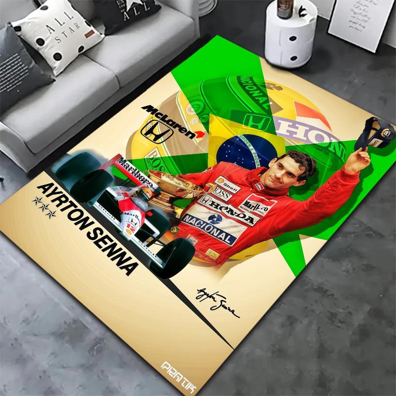 Ayrton Senna Carpet Rug for Living Room Bedroom Home Sofa Decoration,Kids play Nonslip Floor Mat