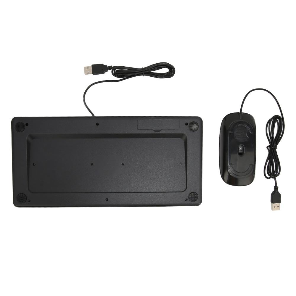 Round Keycap Wired Keyboard Silent USB Keyboard Mouse Keyboard Mouse Combo Computer Accessories