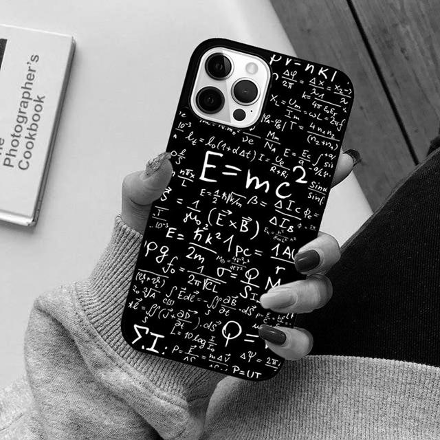 

E mc2 Формула Математика Забавный Научный Чехол для Телефона для iPhone 17 Air 16 15 14 13 11 12 Pro Max Plus Оболочка Coque iPhone 13