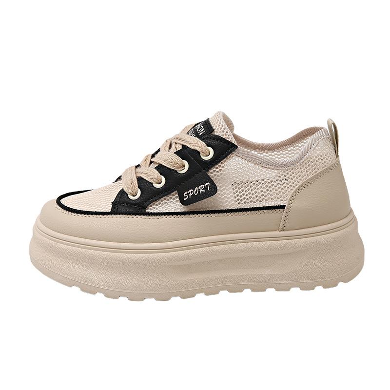 Scarpe in rete platform scarpe da ginnastica traspiranti 22 estive per studenti sottili vuote con rialzo scarpe sportive casual
