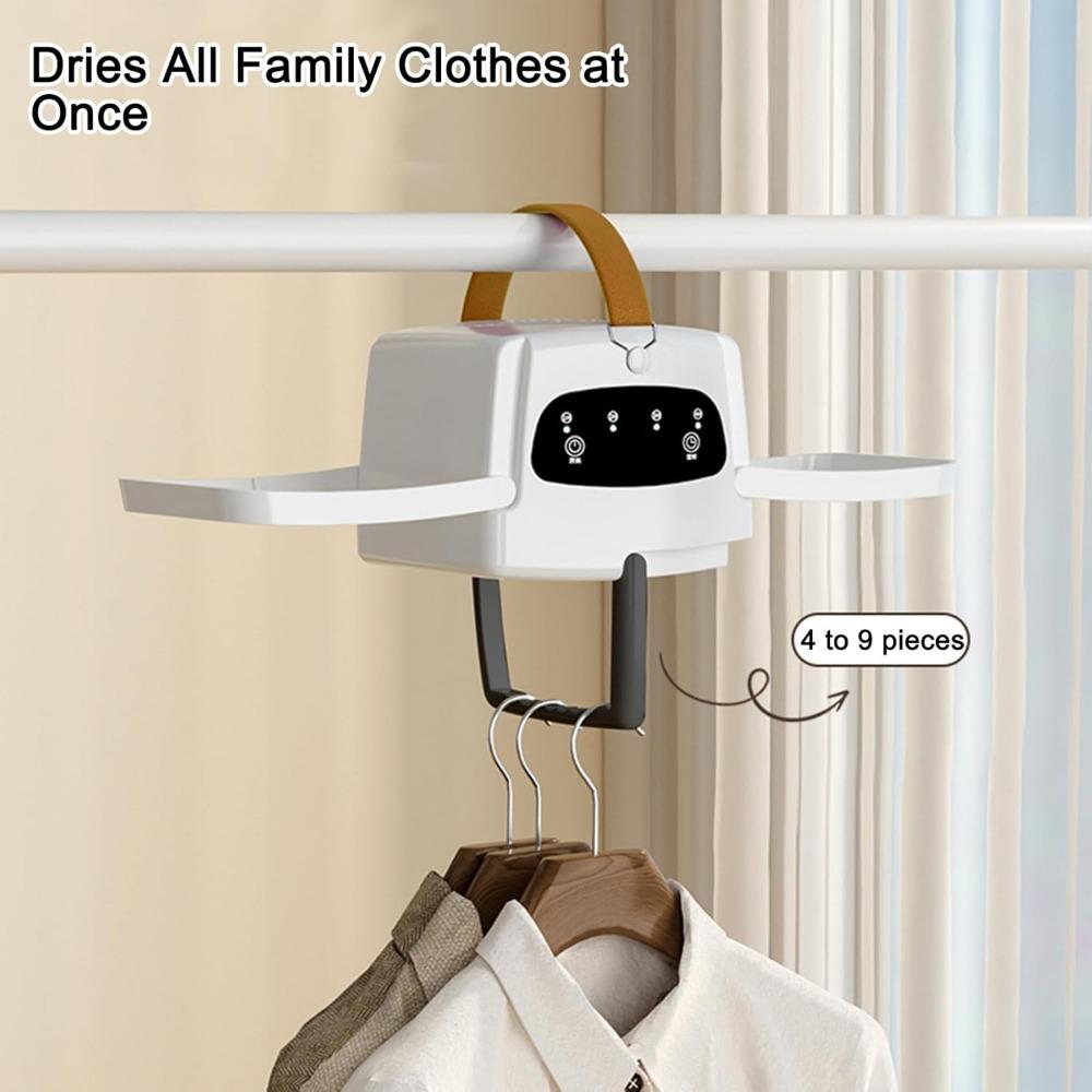 Portable Clothes Dryer, Mini Compact Dryer, Upgraded Fast-Drying Machine with Adjustable Timer & Wrinkle-Reducing Heat, for Trav