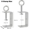 Serre-joints en C inox 85 mm - Lot de 2, plage de serrage 45–78 mm, vis réglable