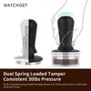 watchget 58mm Espresso Tamper, Stainless Steel Coffee Tamper, 30lbs Constant Pressure with Flat Base, Spring-Loaded Calibrated Tamper, Coffee
