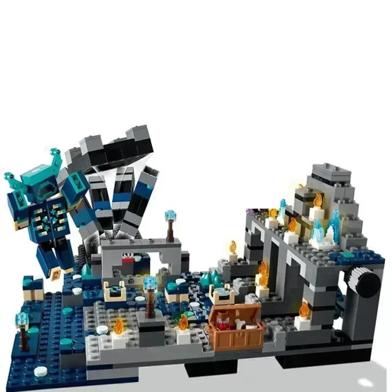 852pcs Model My World The Deep Dark Battle Ancient City Knight Sound Guard Minecrafta Building Blocks For Children Gifts Toys