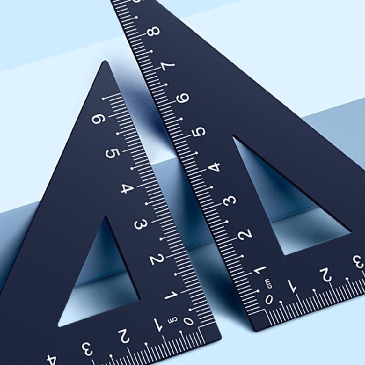 4 Pcs Protractor Drawing Set Metal Ruler Set Geometry Set Drawing Tool Math Measurement Tool for Student School Supplies