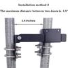 Chain-type Fence Gate Latch Chain Lock For 1.375-inch Door Frames Strong Arm Double Door Latch Lock Home Security Hardware