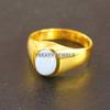 Opal Oval Cut With 925 Sterling Silver Gold Plated Ring For Men's #B366 JL375682065238