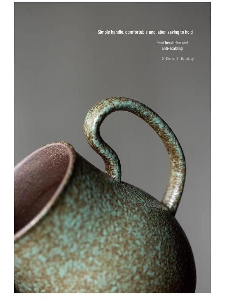 Fırın Değişimi Seramik Filtre Fincanlı Retro Seramik Pour Over Kahve Demleme Seti