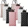 Stylish and Simple PU Leather Glasses Bag Waterproof and Pressure-resistant Sunglasses Portable Glasses Bag Storage Bag