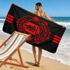 Asciugamano da Spiaggia Stampa Tifosi Fedeli MUFC, Asciugamano Grande Morbido Asciugatura Rapida per Spiaggia Campeggio Nuoto