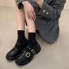 Fashion Thick Sole British Style Mary Jane Loafers Women Shoes 2025 Spring Retro Black