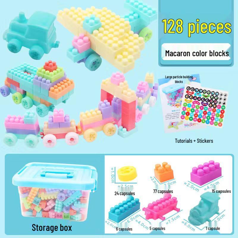 June 1st Children's Day Large Plastic Building Blocks – Engaging Toys for Kindergarten and Brain Development