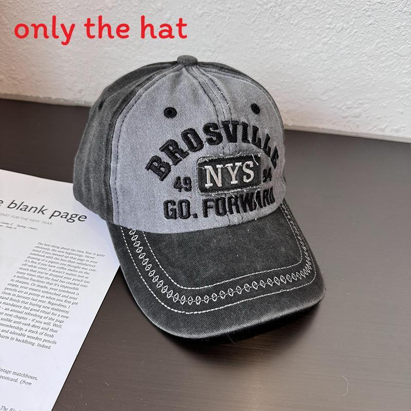 

Vintage American Style Baseball Cap With Washed Cotton For Casual Summer Wear CharcoalBlack