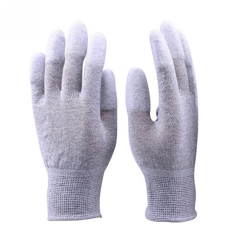 Duijiu Carbon Fiber Anti-static PU Coated Gloves