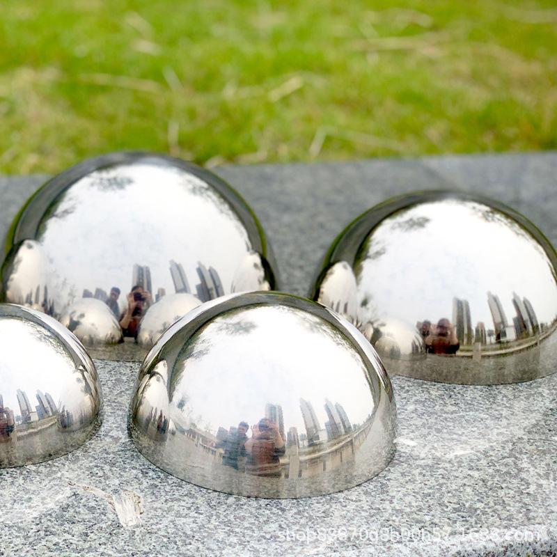 Stainless Steel Decorative Hollow Mirror Hemisphere Wall Ornament