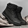 Mens Tactical Boots Fashion Casual High-Top Boots Outdoor Non Slip Hiking Boot Lace Up Desert Ankle Boots for Men Security Shoes
