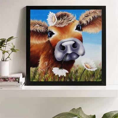 New Arrival 5D DIY Full Circle Diamond Painting "Ox" Embroidery Cross Stitch Home Decor Gift