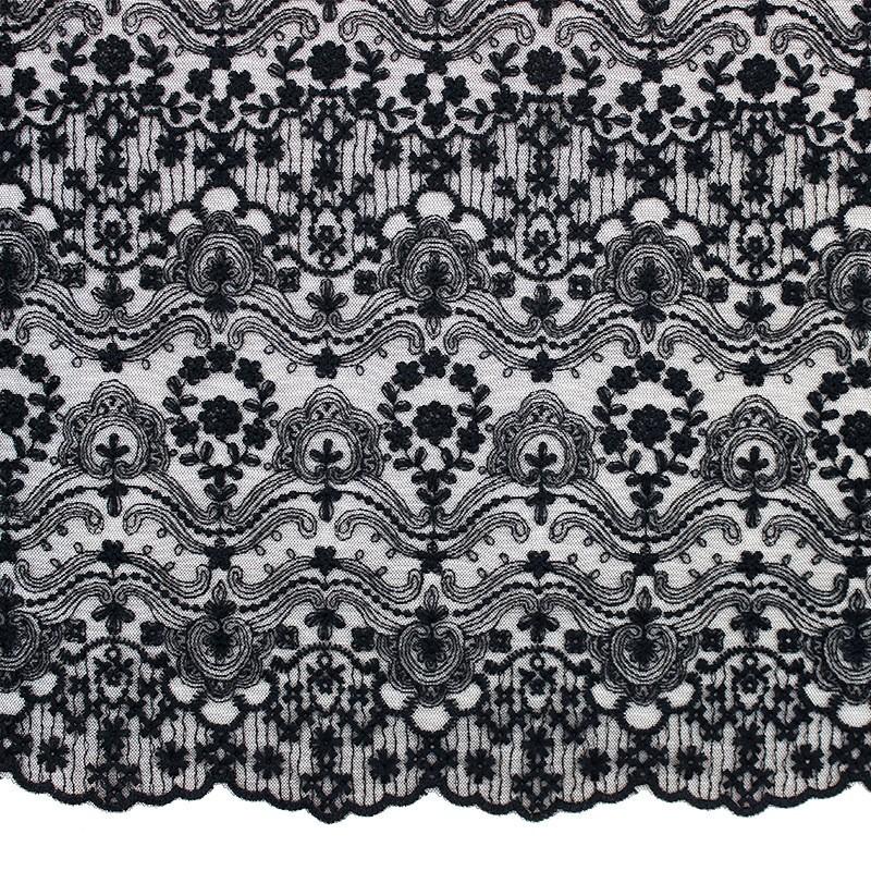 

Красивая 135 см Ширина 1 м/лот 3D вышитая бежевая/белая кружевная ткань мягкая сетчатая ткань для шитья занавесок DIY Craft Аксессуар