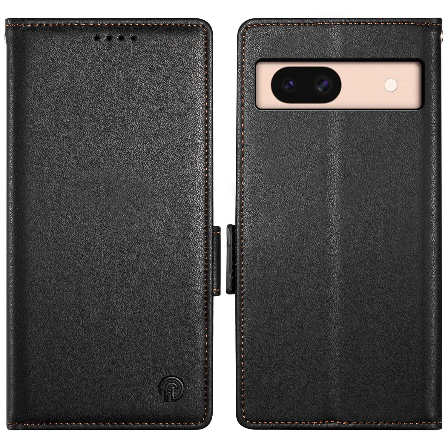 

DF-010 For Google Pixel 8a Case PU Leather Wallet Stand Phone Cover Black