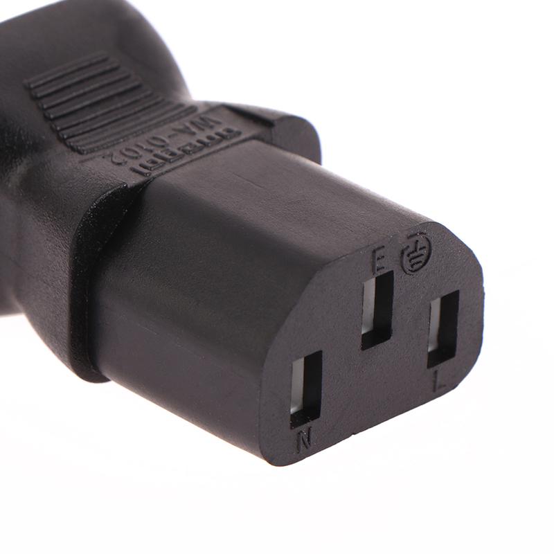 1pc Socket Ac Adapter Power Iec320 3pin C13 Female To C6 Male Plug Ac Power Adapter Electrical Socket Converter