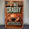 Metal Wall Art Vintage Sea Crab Decor for Bar