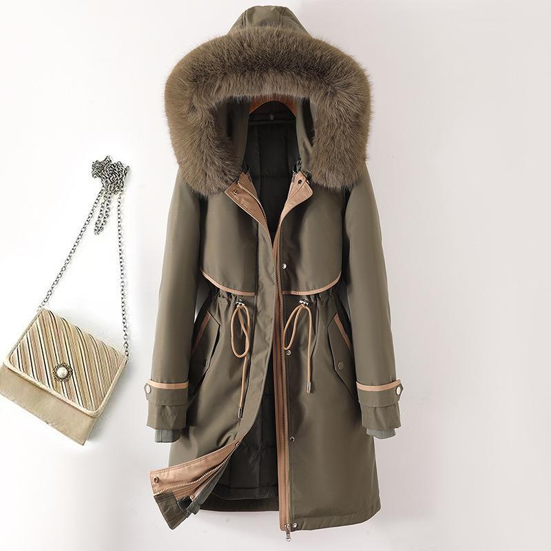Medium and long two-wear Parker cotton-padded clothes 2026 winter cotton-padded clothes women's removable inner hooded down cotton