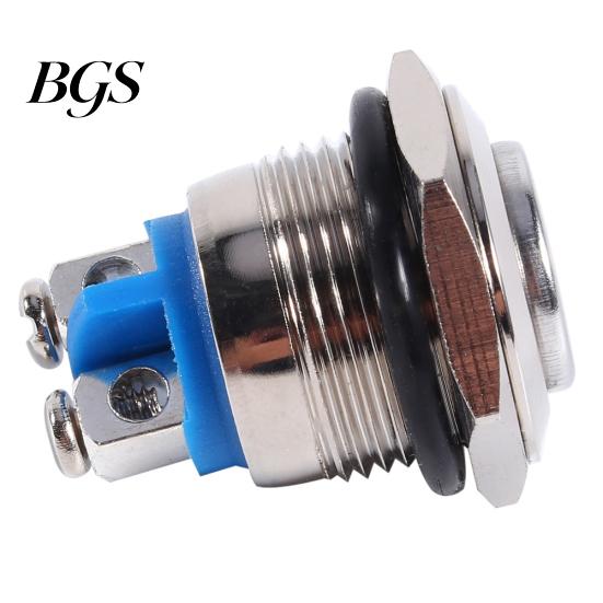 12V 16mm Waterproof Car Vehicle Metal Momentary Push Button ON/OFF Horn Switch