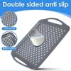 Non Slip Food Serving Tray with Non-Slip Handle Rectangle Gripping Nubs Food Trays Shatterproof Plastic Dinner Trays 3pc