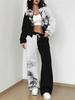 Bohemian Style Explosive Set Autumn and Winter New European and American Women's Clothing Ethnic Style Printing Women