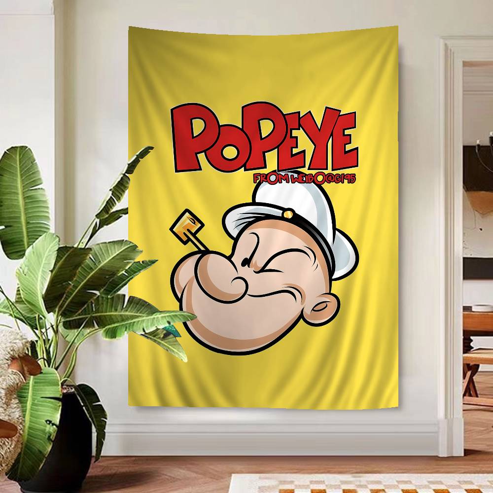P-PopeyeS The SailorS Cartoon Tapestry Wall Hanging Decoration Household Home Decor 100X70CM