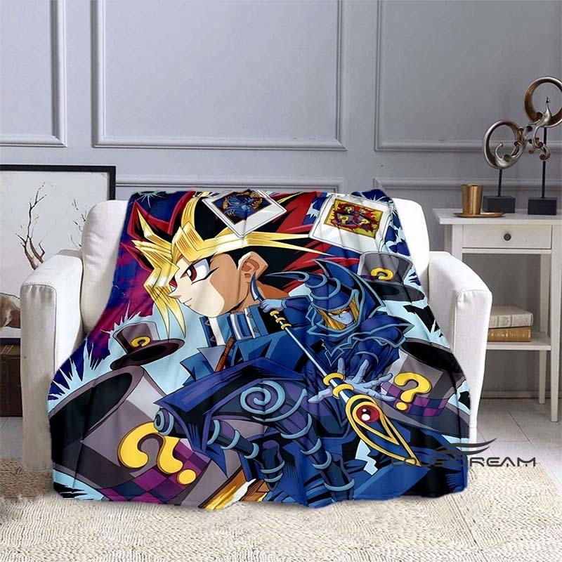YuGiOh Anime  Cartoon Blanket  Ideal for Home Bedroom Sofa Office Hiking and Napping A Perfect Holiday Gift