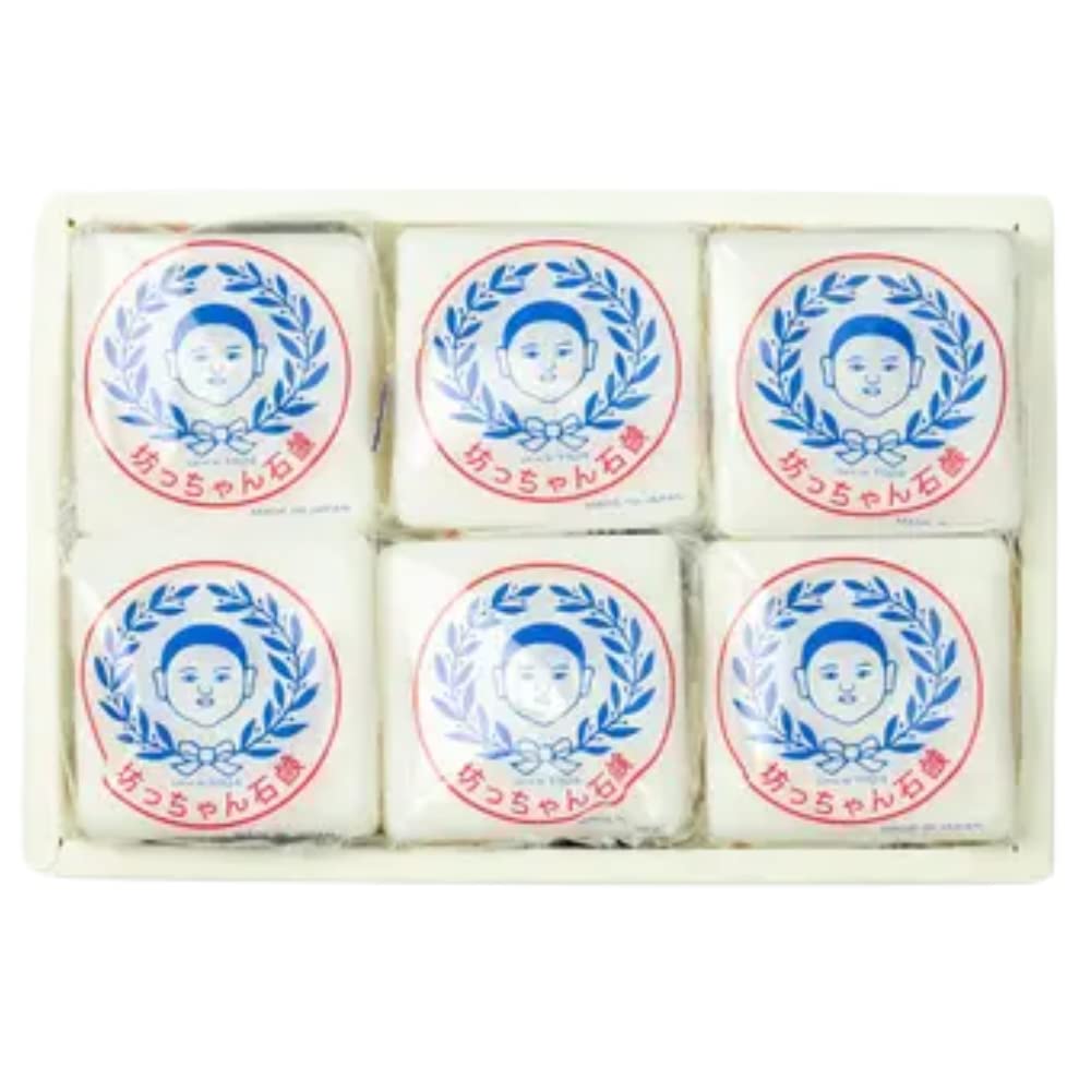Bocchan Soap Jiro Box Foaming Net 100g6 pieces Additive-Free Kama-Dashi First Method Eco Gift Solid Dry Skin Sensitive Troubles Baby Use 0 Years Old