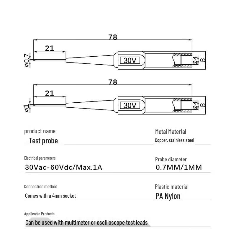 Huijun Multimeter Piercing Test Probe