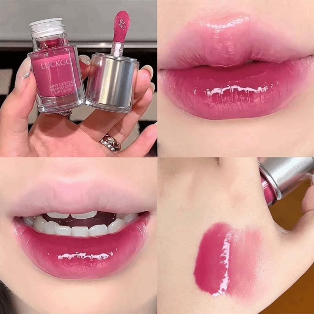 Портативный Стойкий Блеск для Губ Сияющий Кристалл Увлажняющий Наполнитель для Губ Прозрачная Глазурь для Губ Макияж Косметика