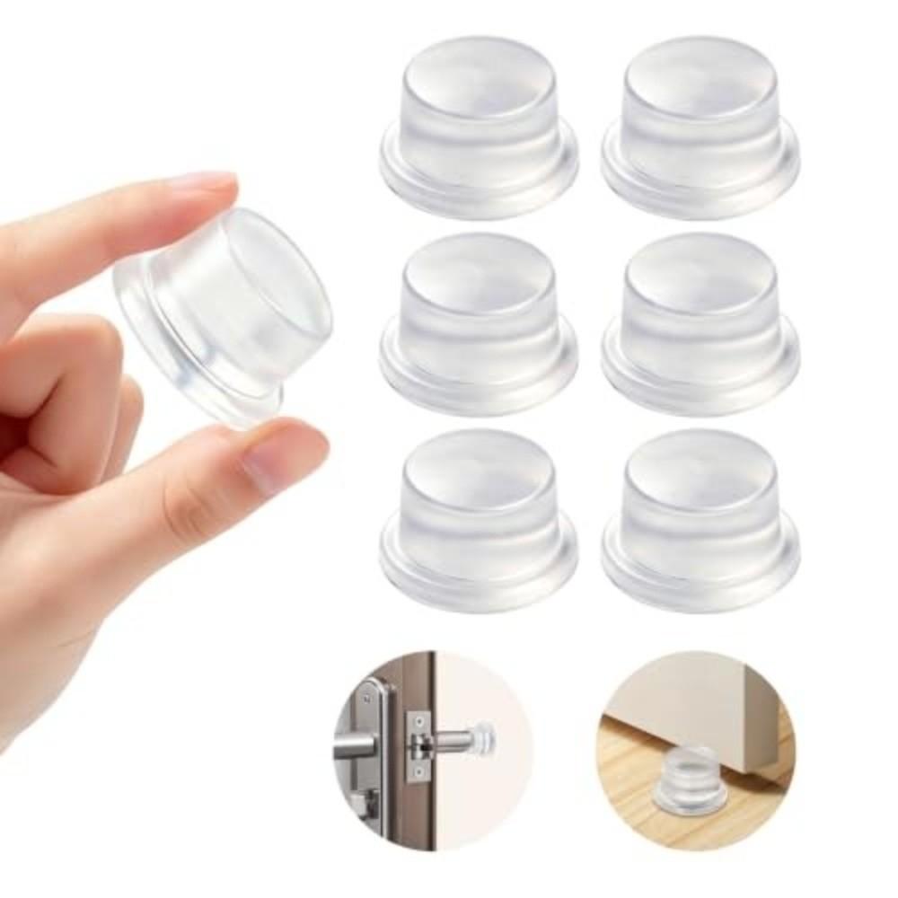 6pcs Self Adhesive Door Bumper Protector Silicone Door Knob Protectors New Door Stoppers Home Use