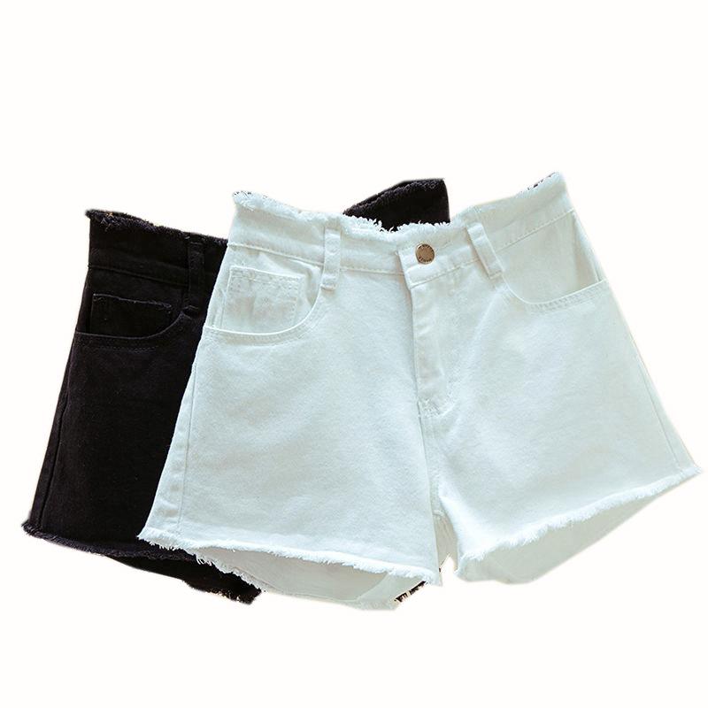 Classic and Minimalist Fashion Versatile Shorts Female Loose Summer Thin Ultra-high Waist Wide Leg A Word Denim Female Denim Shorts Individuality