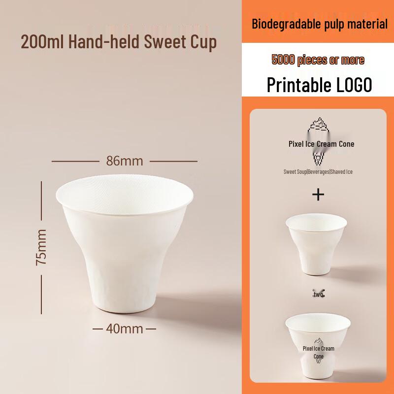 

OIMG Disposable 200ml Paper Pulp Smoothie Bowls, 4-Pack