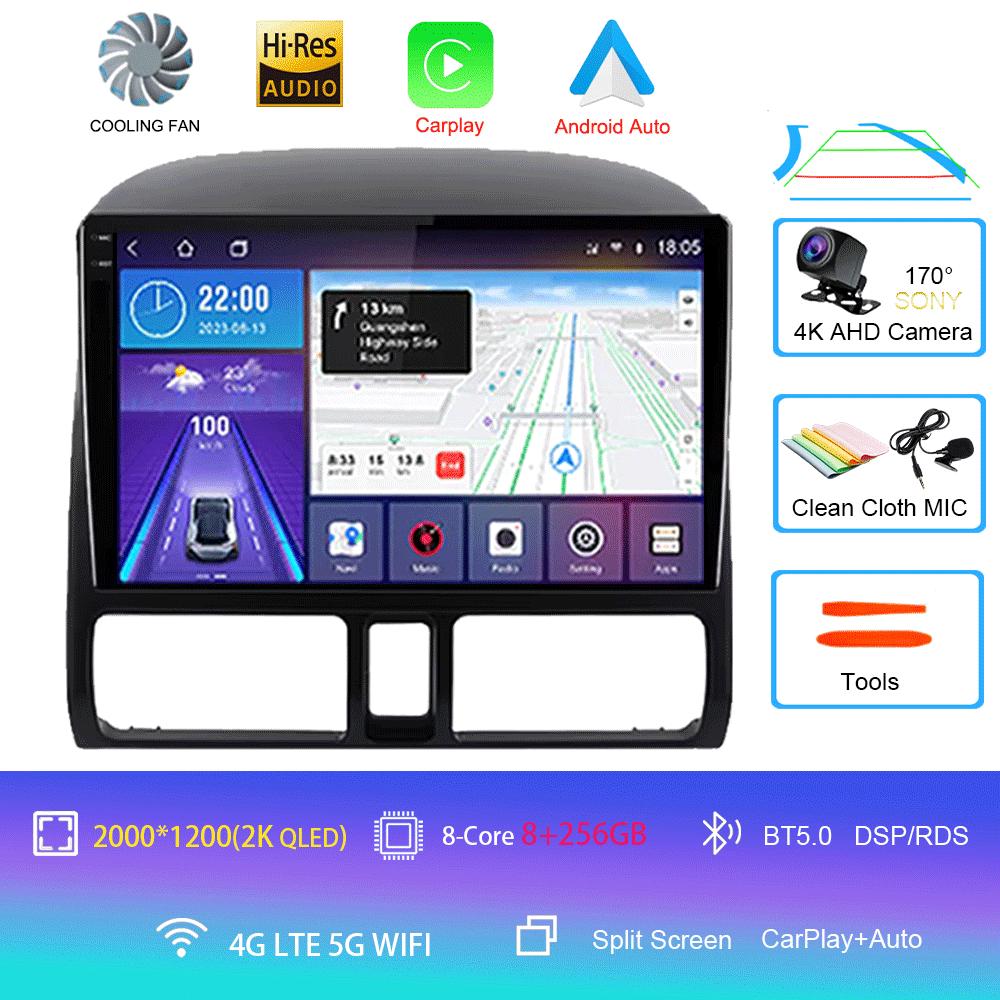 For Honda CR-V CRV 2001 - 2006 Android 14 Car Radio Multimedia Player OLED Screen Navigation GPS CarPlay Stereo 2 DIN Head Unit