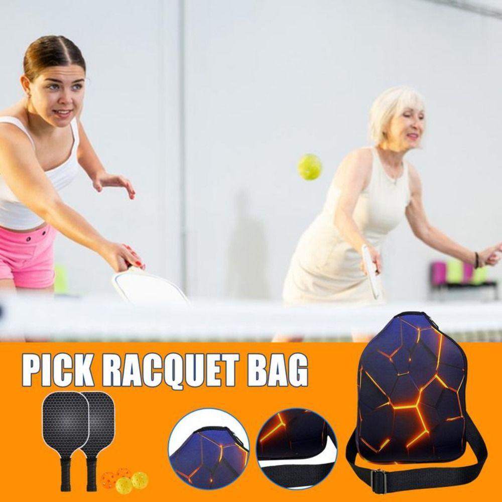 Single Shoulder Strap Pickleball Racket Sleeve Neoprene Pick Case Protector  Indoor Outdoor