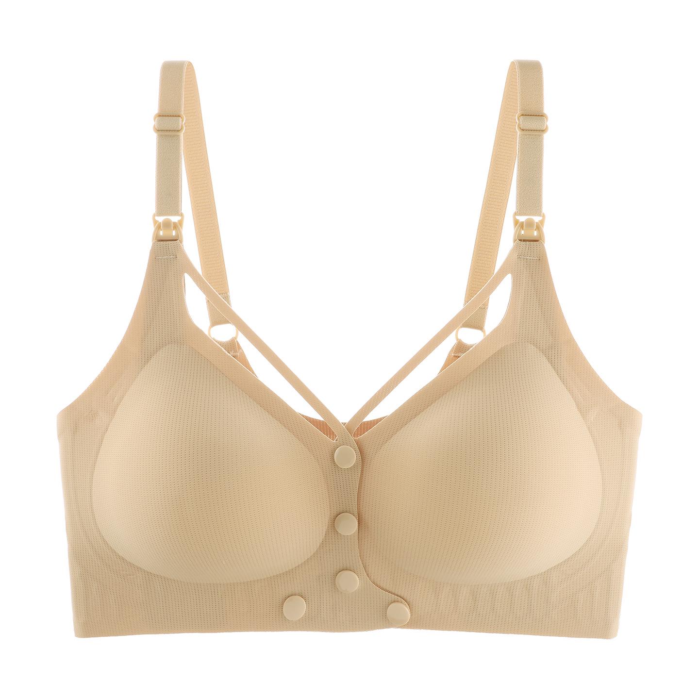 

Бесшовный бюстгальтер для кормления с застежкой спереди для послеродовой поддержки L 115-130 lbs