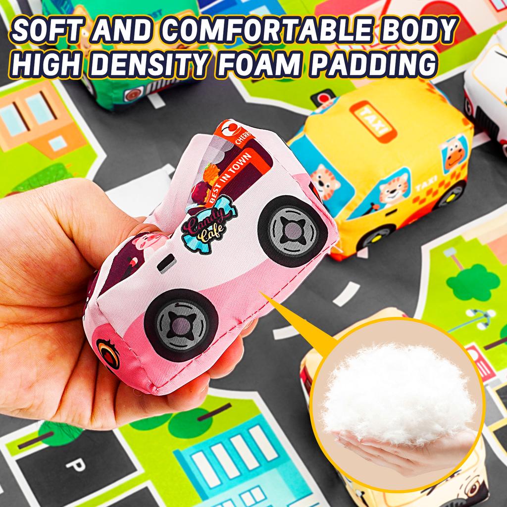 Stadtverkehr Route Hochwertige Spielzeug-Parkplatzmatte ideal für Kinder-Rollenspiele Auto-Spiele Rutschfeste Waschbare Spielmatte