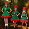 Children's and Adults' Christmas Elf Costumes - Green Cosplay for Holiday Dance Parties