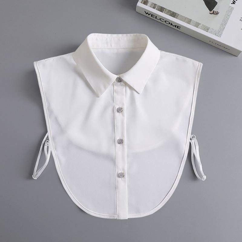 Hollow Lace Chiffon Doll Cotton Fake Collar Blouse Sweater Detachable Shirt Collar False Collar Lapel Women Top Collars Decor