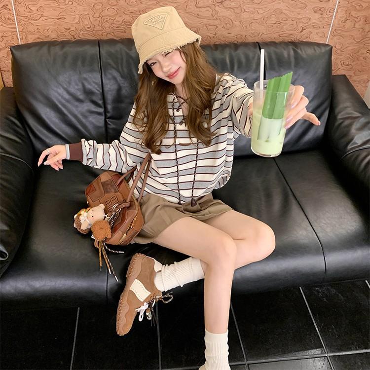[Su Yinyin] New color~ 8cm inner height increase crescent thick-soled mandarin duck shoelaces sports and leisure shoes women's training shoes