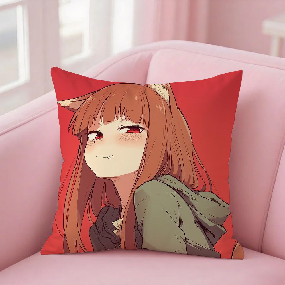 Anime Spice And Wolf Pillow Case Cover Square Sofa With Pillow Case For Home Use 12x12Inch