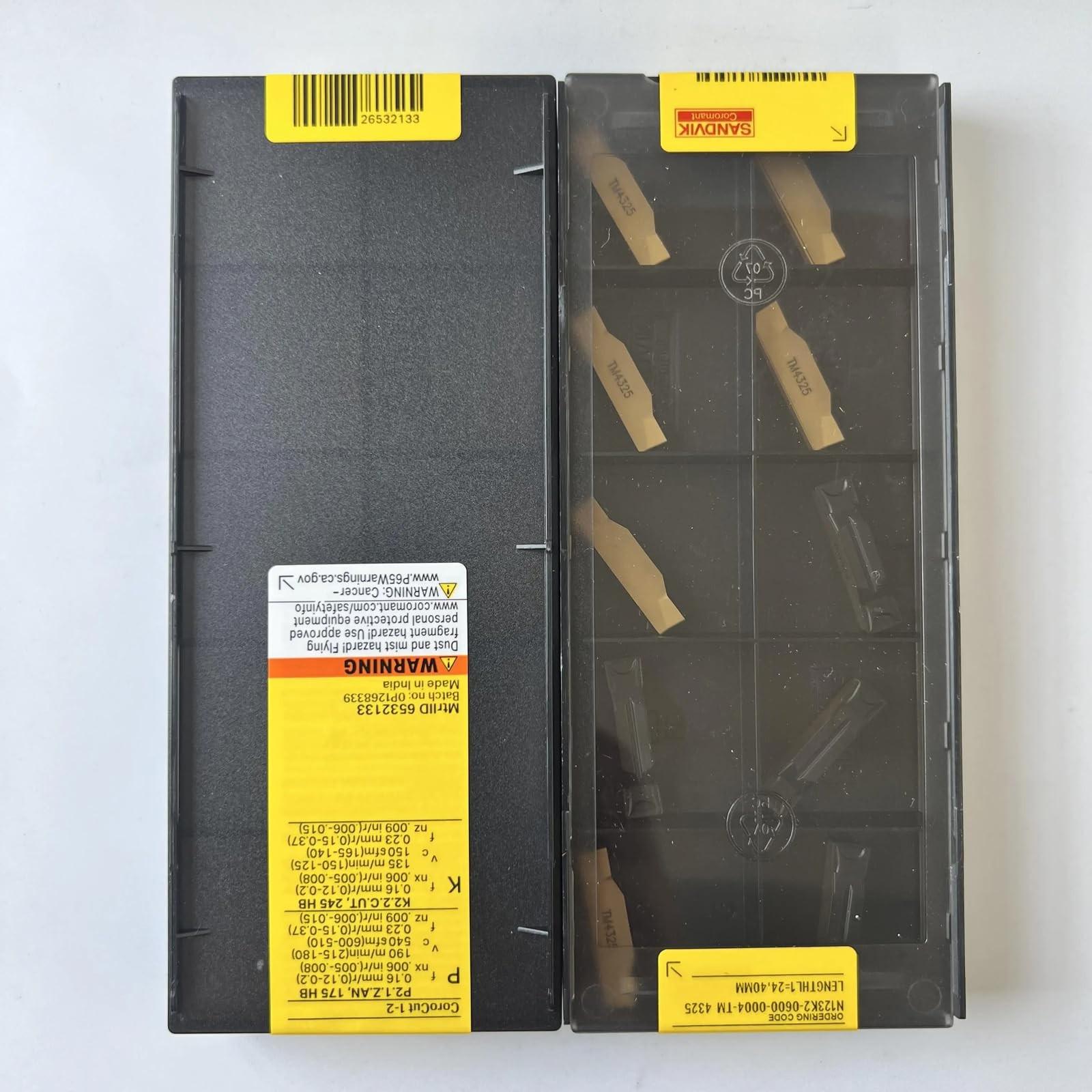 

Original Sandvik / N123K2-0600-0004-TM 4325 /CNC CARBIDE tool blade 10 Pcs