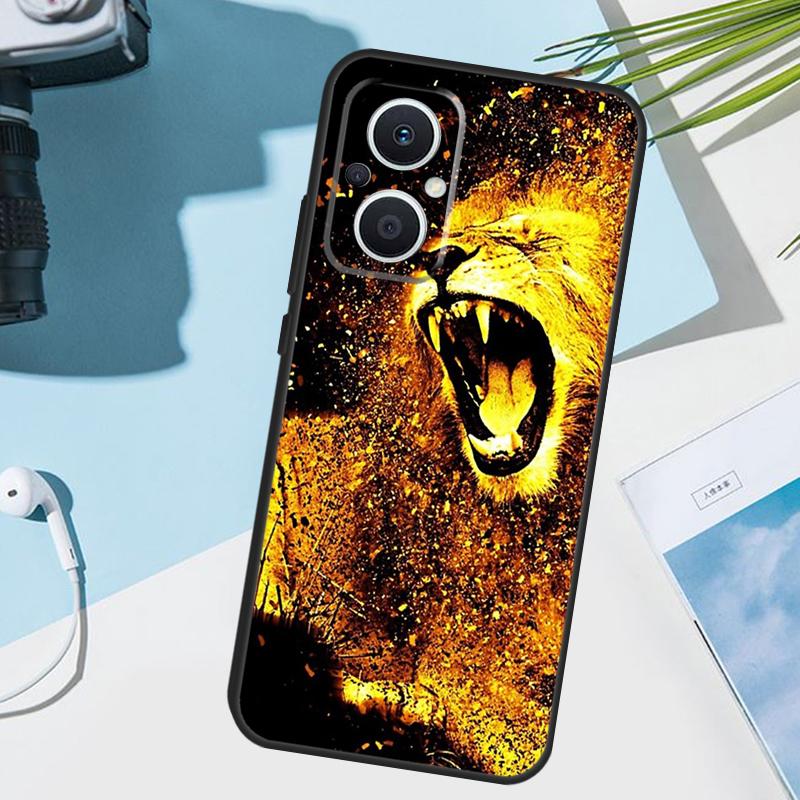Roaring Lion Cover For OPPO Reno 12 F 13F 14F 11F 10 11 13 14 Pro 7 8 Lite OPPO Find X9 X5 X6 X8 Pro Case