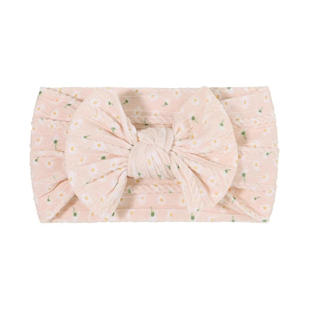48colors Newborn Baby Headband Girls Elastic Knit Children Turban Baby Bows Soft Nylon Kids Headwear Toddler Hair Accessories