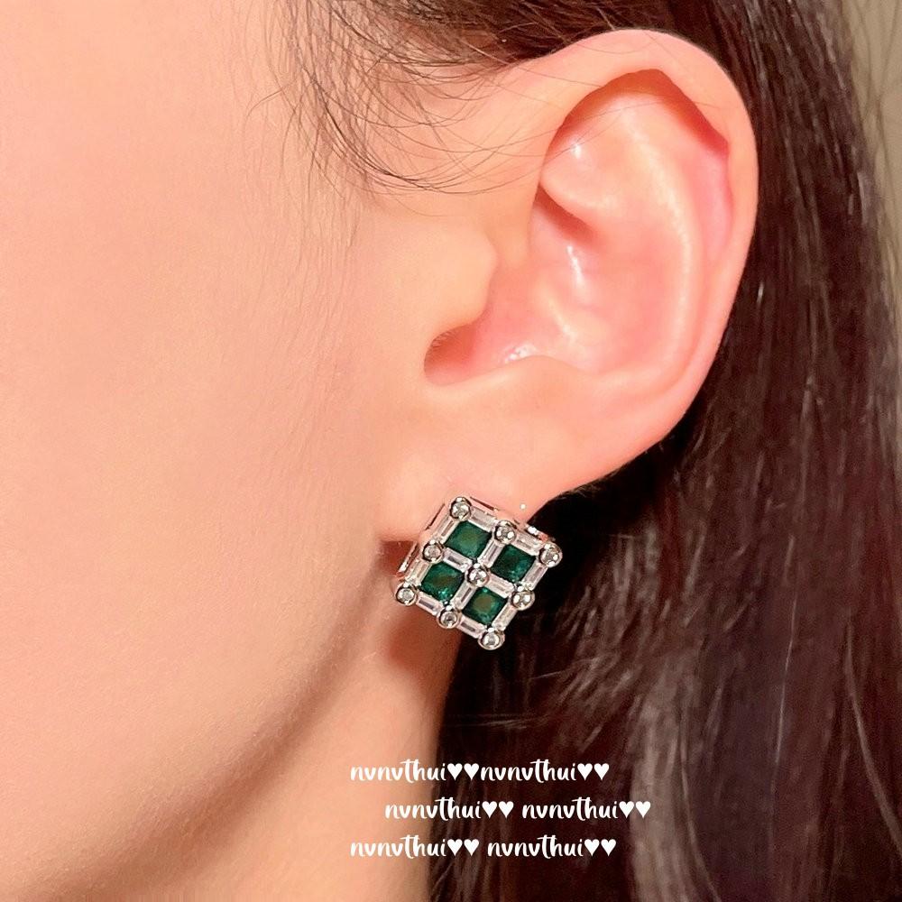 Princess Tears Malachite Green Water Drop Gemstone Ring, Rich Gold, 18K Gold Plated, Emerald Square Zircon Earrings.