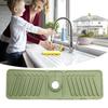 Silicone Faucet Mat Faucet Water Catcher Tray Multifunction Faucet Draining Pad Non-slip Splash-Proof for Kitchen Bathroom